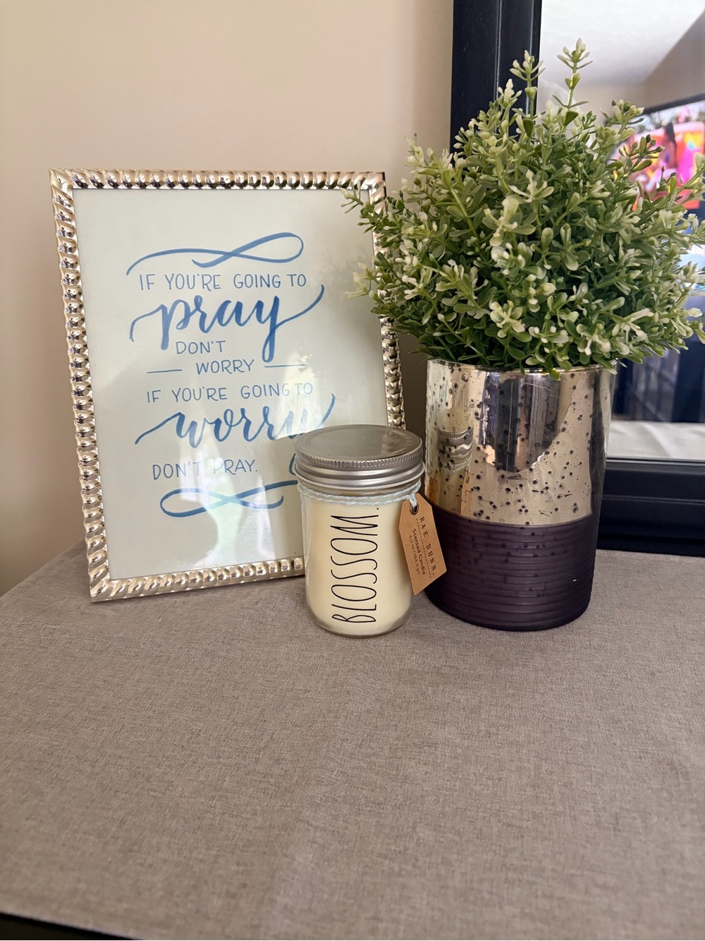 Rae Dunn “BLOSSOM” Scented Mason Jar Candle - Cream